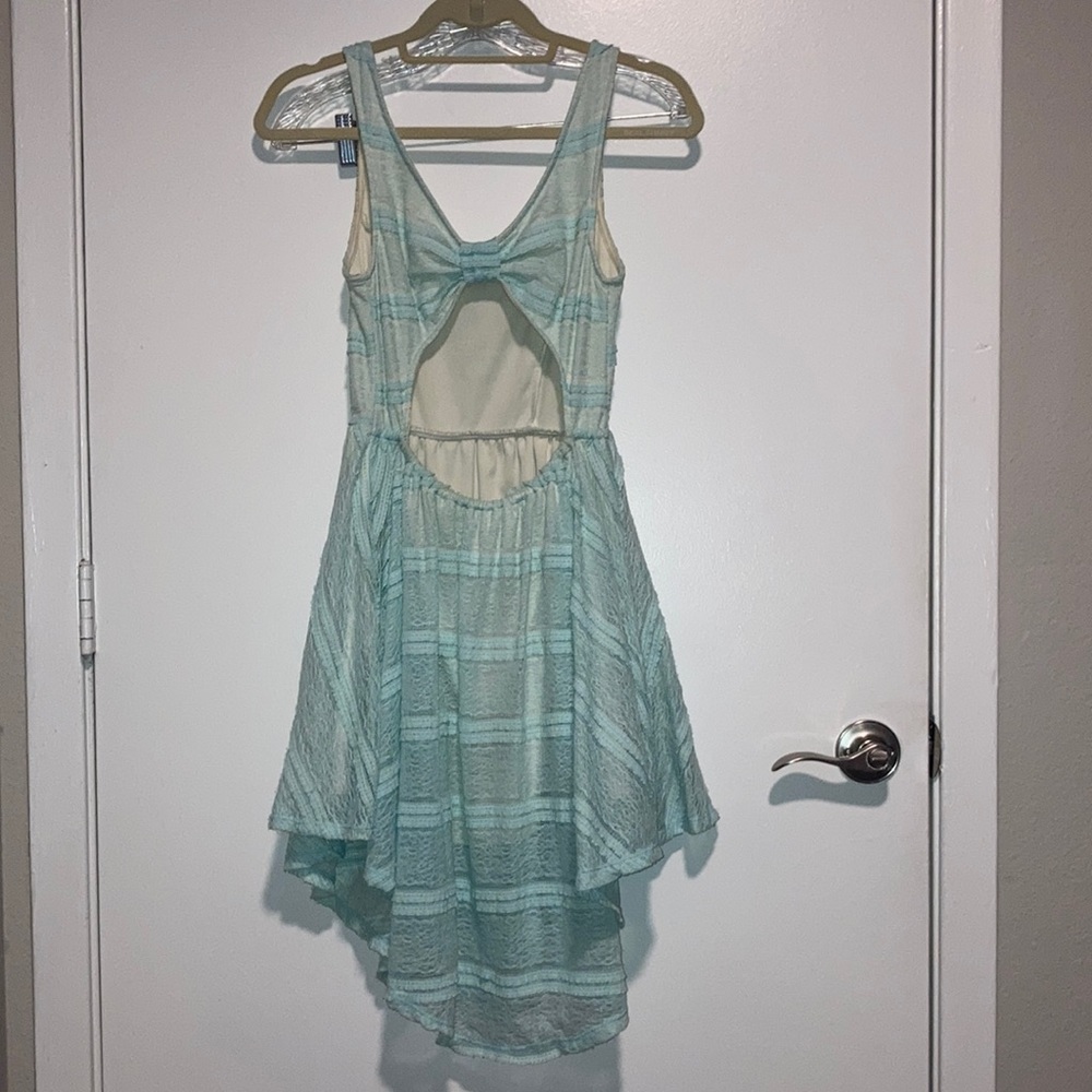 Love, Fire, Mint, Open Back, Mid Length Dress